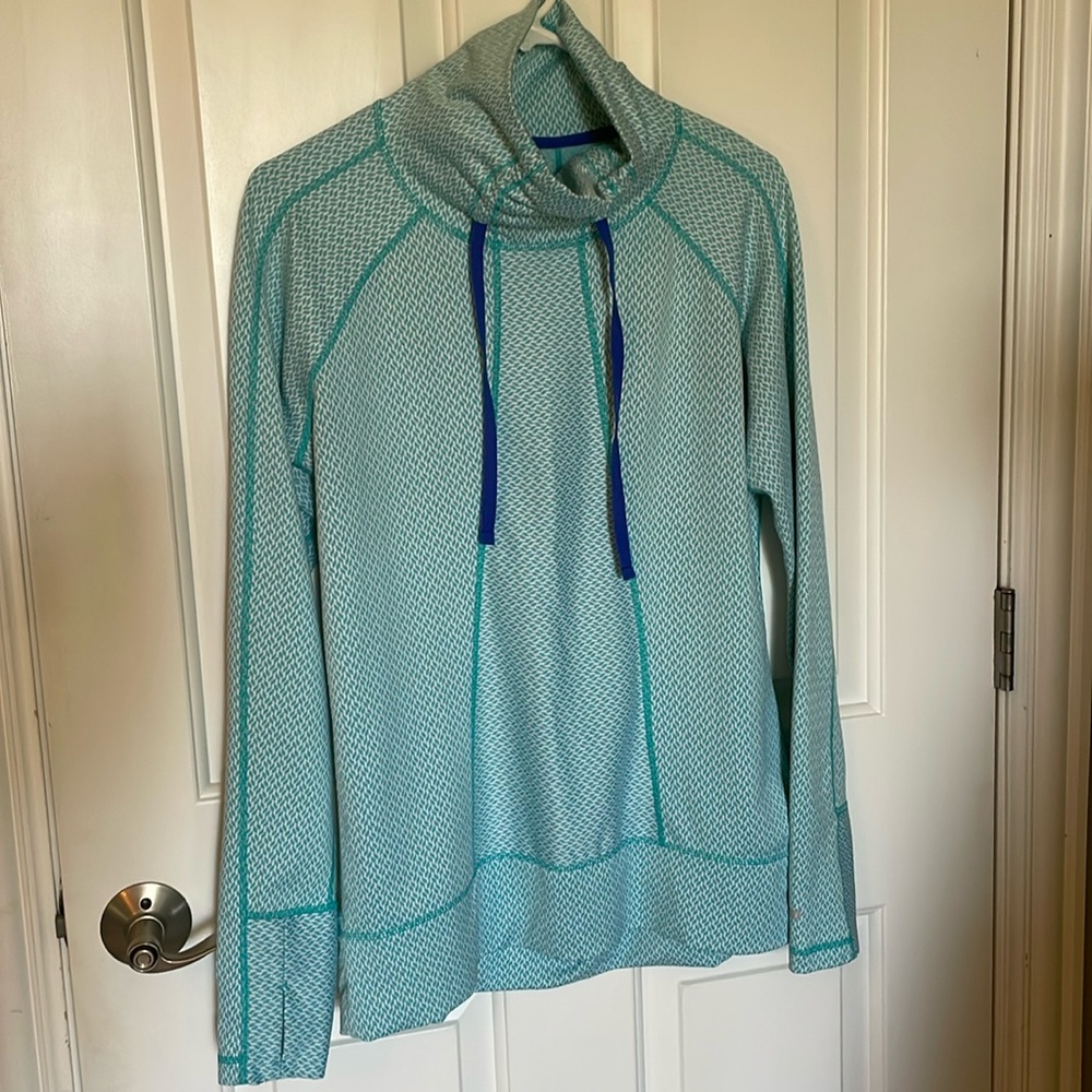Avalanche Drawstring cowl neck top size L